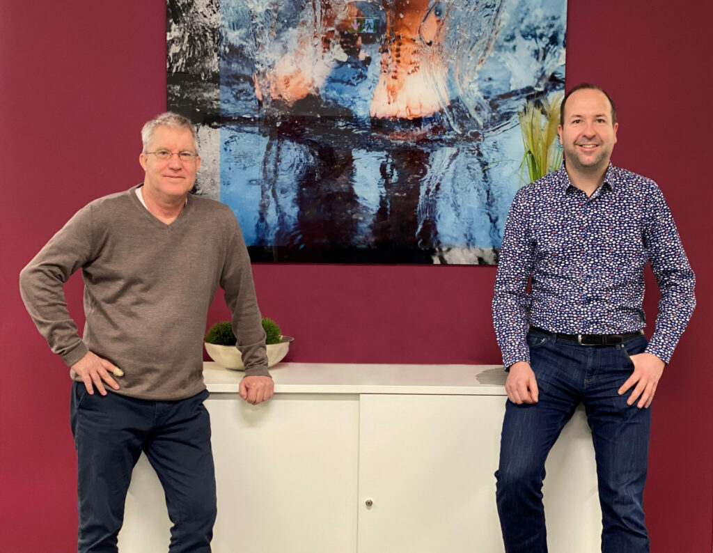 220202 Welcome Erwin v.l.n.r.: Erwin Labordus - Senior Manager Einkauf OS&E, Michael Falk - Prokurist und Direktor Einkauf